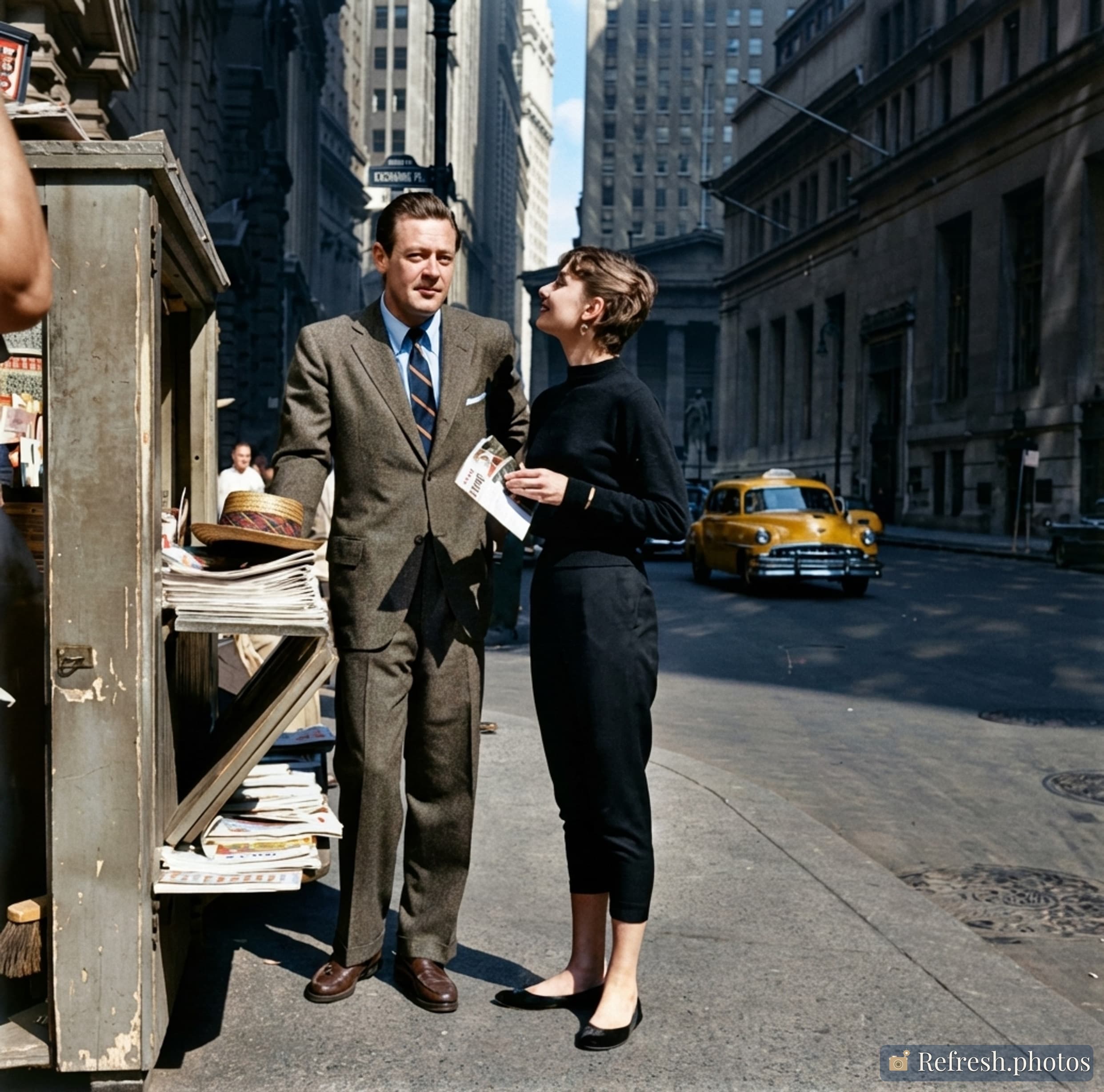 Leaving town, 1954 — restored